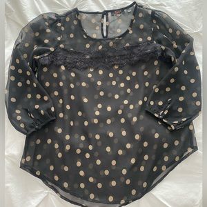 Sheer Polkadot Blouse